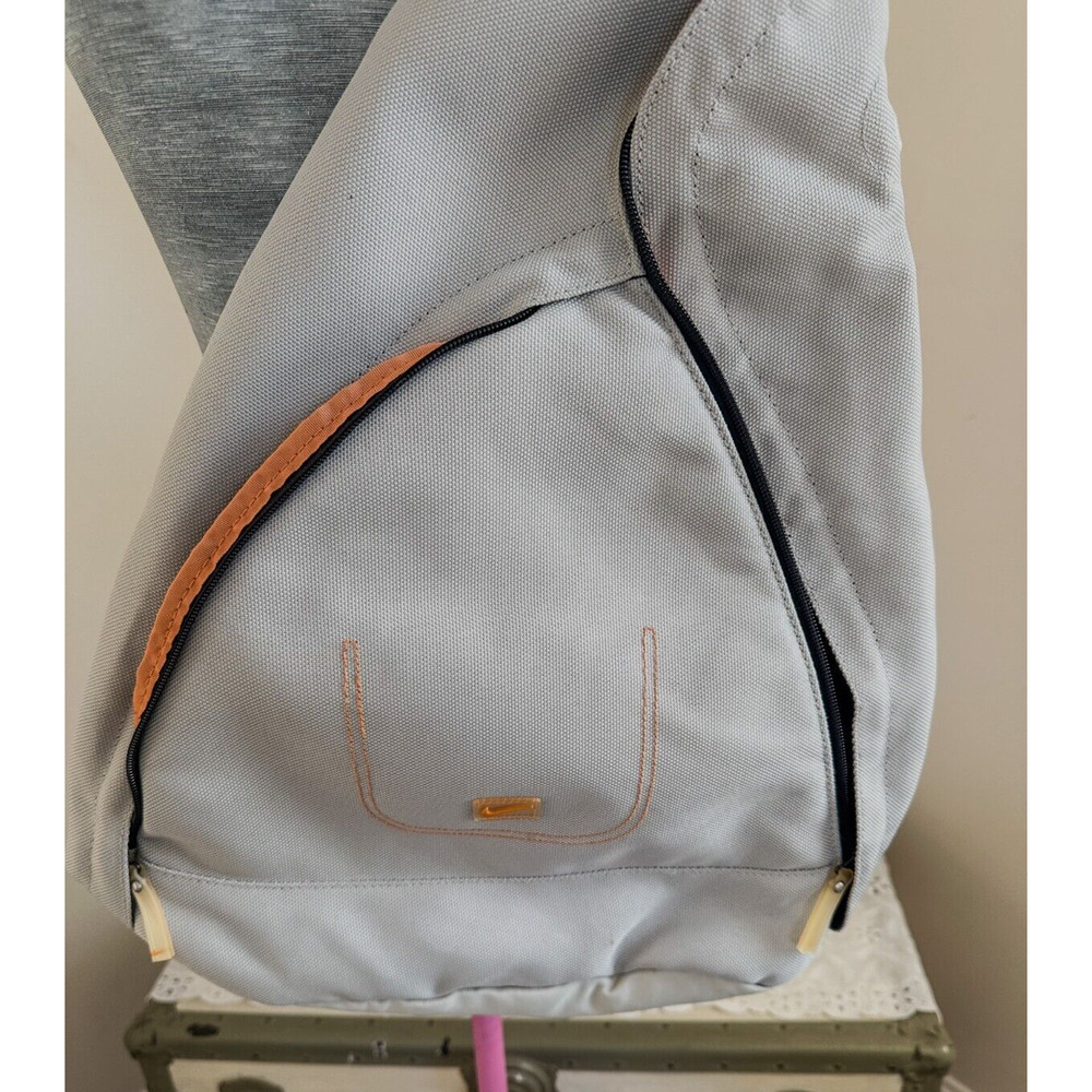 Vintage NIKE Y2K Sling Bag Crossbody RARE Beige Orange - Picture 2 of 10